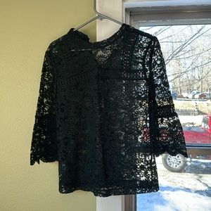 Beautiful lace overlay shirt
